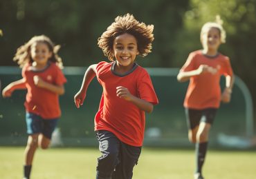 Kids playing football
