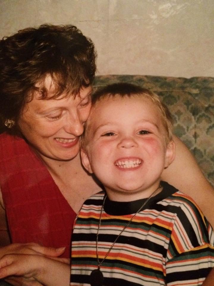 Luke as a child with his mother
